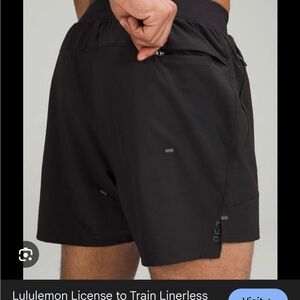 lululemon Men's Black  Athletic Shorts Long cense to Train Linerless XS